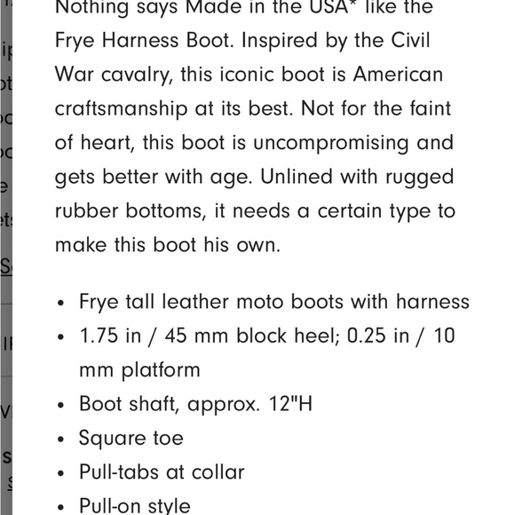 Frye tall leather harness biker boots size 7 - Picture 3 of 7